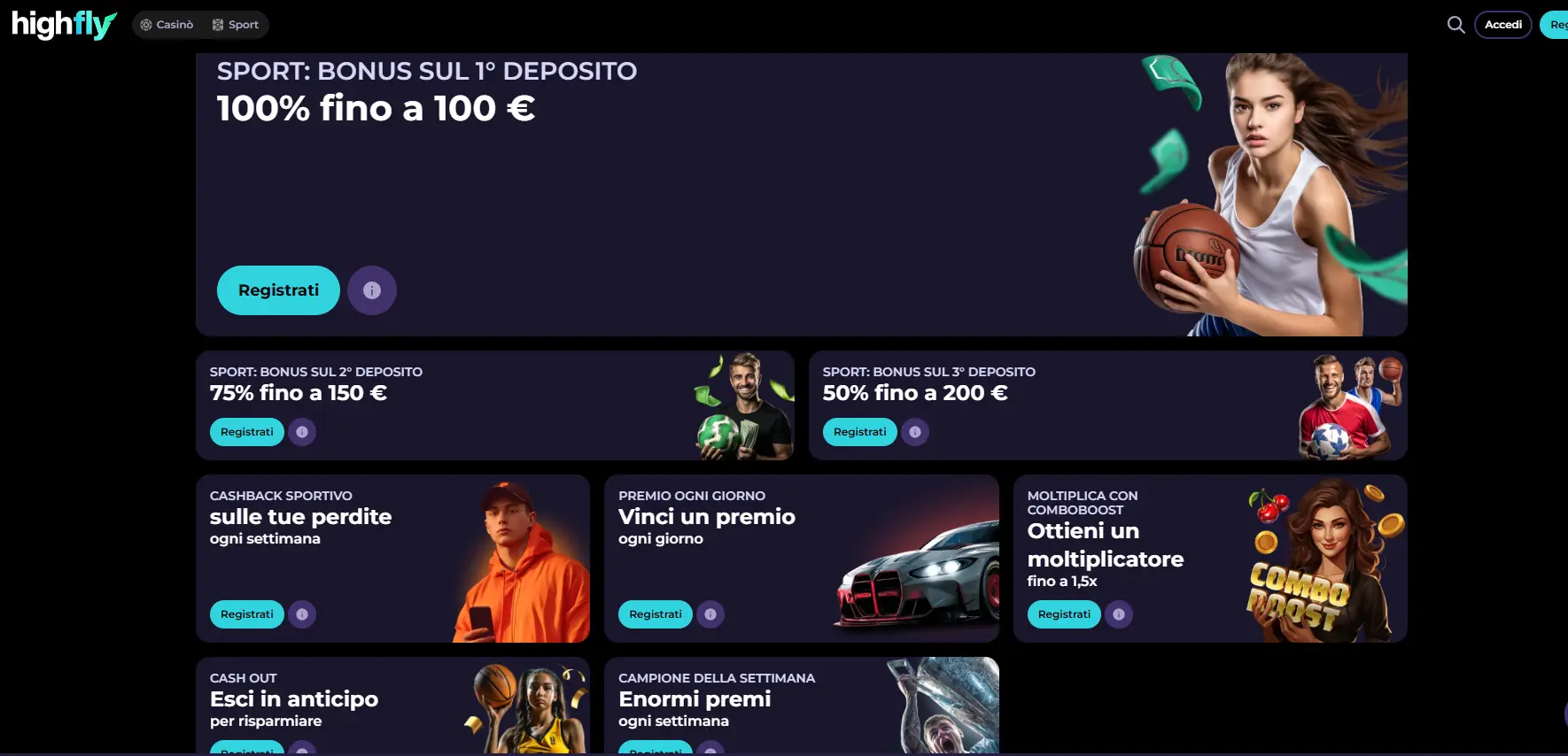 HighFly bookmaker senza autoesclusione