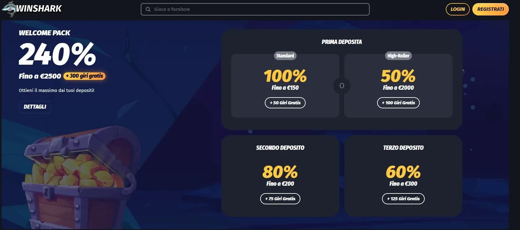 Casino online stranieri WinShark Casino stranieri WinShark
